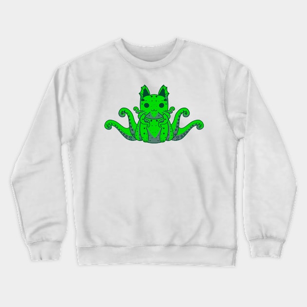 Cthulhu kitty Crewneck Sweatshirt by ZethTheReaper